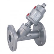 VAN XIÊN ĐIỀU KHIỂN KHÍ NÉN MẶT BÍCH PN16 INOX 304