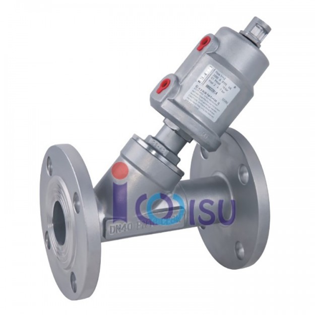 VAN XIÊN ĐIỀU KHIỂN KHÍ NÉN MẶT BÍCH PN16 INOX 316