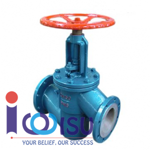 THROUGH WAY FLUORINE LINED GLOBE VALVE