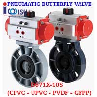PNEUMATIC BUTTERFLY VALVE CPVC D671X-10S  