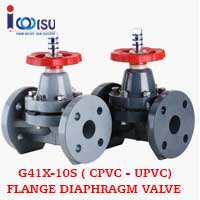 FLANGE DIAPHRAGM VALVE UPVC G41X-10S  