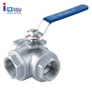 STAINLESS STEEL 3 WAY BALL VALVE